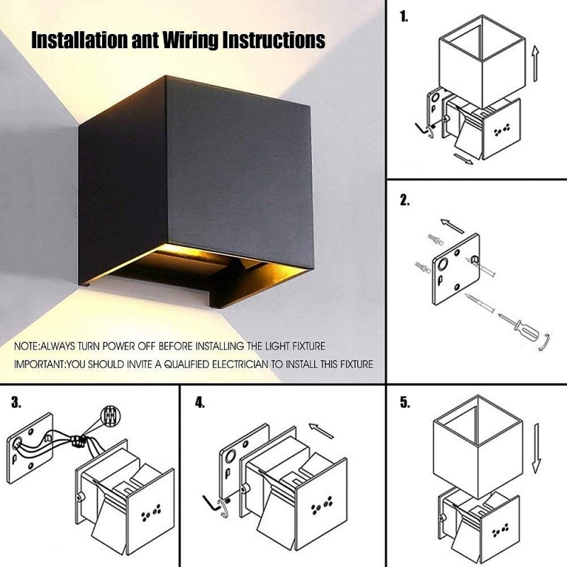 SE-WLL-3K-DG CUBO LED WALL LAMP 5W*2 3000K DARK GREY BODY ALUMINIUM SE-WLL-3K-DG CUBO LED WALL LAMP 5W*2 3000K DARK GREY BODY ALUMINIUM