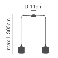 SE21-BR-10-BL2-MS1 MAGNUM BRONZE Black Metal Shade Pendant+