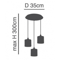 SE21-BL-B10-BL3-SH2 ADEPT PENDANT Grey Shade Pendant+ SE21-BL-B10-BL3-SH2 ADEPT PENDANT Grey Shade Pendant+