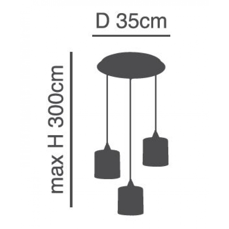 SE21-BL-B10-BL3-SH2 ADEPT PENDANT Grey Shade Pendant+ SE21-BL-B10-BL3-SH2 ADEPT PENDANT Grey Shade Pendant+