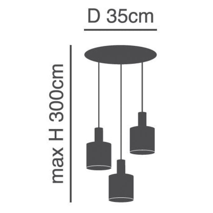 SE21-NM-4-3NM-SH1 ADEPT TUBE Nickel Matt Pendant White Fabric Shade+