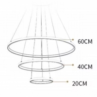 SE LED 60 DAMITA GOLD PENDANT 60x40x20cm 57W 3CCT WITH MEMORY IP20 2 YEARS WARRANTY A2