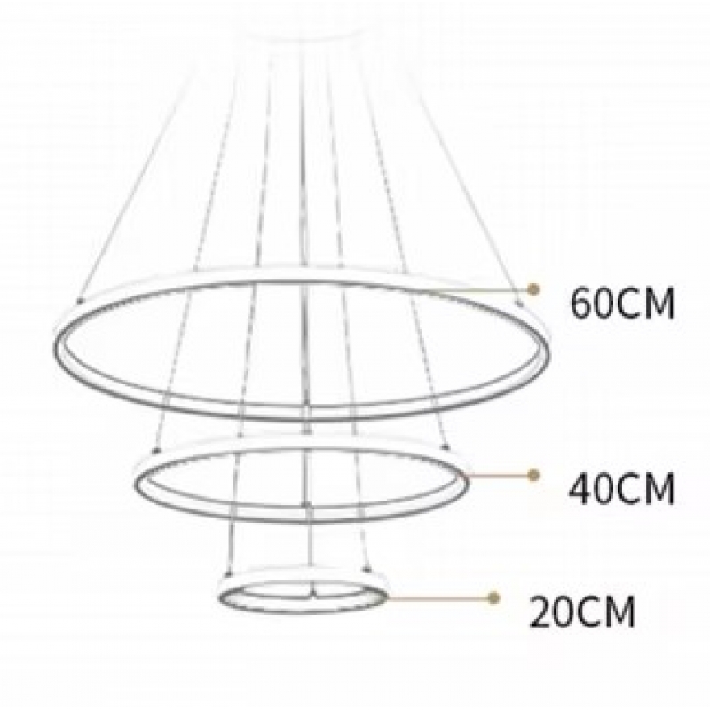 SE LED 60 DAMITA GOLD PENDANT 60x40x20cm 57W 3CCT WITH MEMORY IP20 2 YEARS WARRANTY A2
