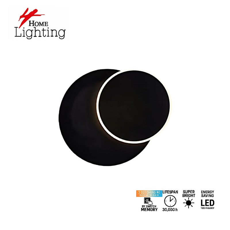 SE LED 20 ERDEM BLACK  WALL LAMP ROTATE  3CCT WITH MEMORY FUNCTION  2 YEARS WARRANTY