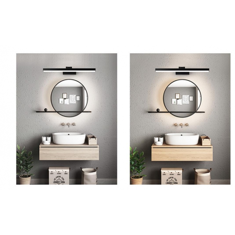 SE-BL-60 MULAN WALL LAMP BLACK 60CM 3CCT 12W WITH MEMORY Ζ2