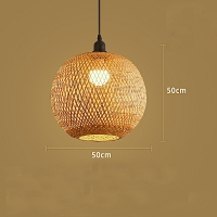 SE21-BA-5050 LYSA  PENDANT  BAMBOO STEEL 50*120cm  E27 2 YEARS WARRANTY