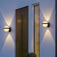 SE LED 105 HALO BLACK OUTDOOR WALL LAMP 10+2W 3000K 2 YEARS WARRANTY