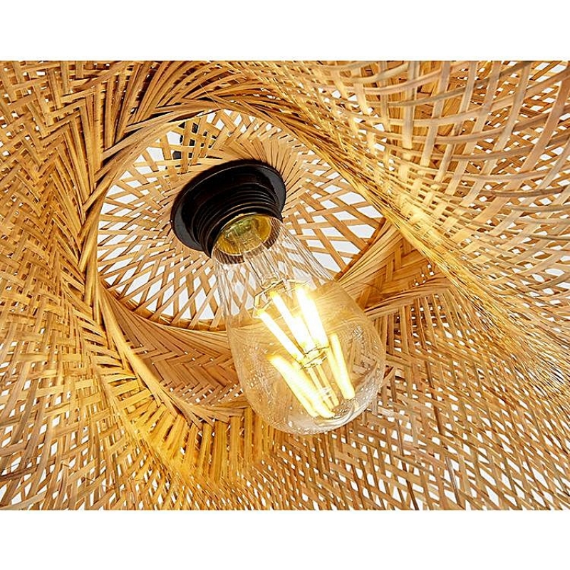 SE21-CA-60 CANESHELL  PENDANT  BAMBOO STEEL  60*36*120cm  E27  2 YEARS WARRANTY