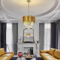 SE21-14-5 IMPERIAL CASCADE GOLD Φ40*31-120cm  E14*5   2 YEARS WARRANTY