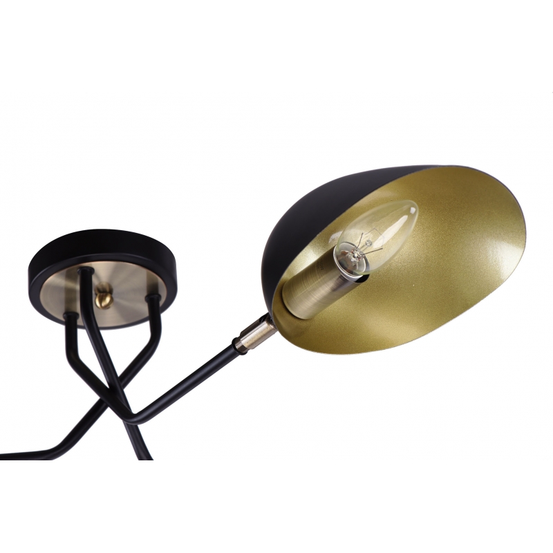 KQ 2759/5 ELIA BLACK AND ANTIQUE BRASS CEILING LAMP Ζ3 KQ 2759/5 ELIA BLACK AND ANTIQUE BRASS CEILING LAMP Ζ3