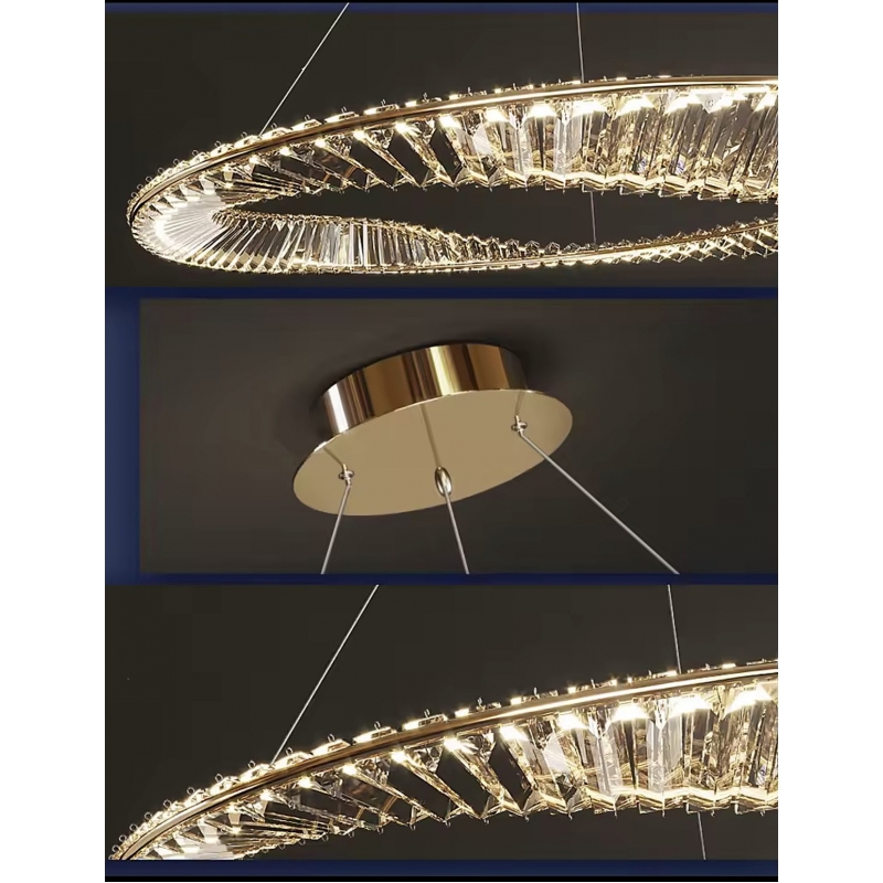 SE LED 60+80 OVELA  GOLD Φ60+80cm 3CCT REMOTE CONTROL 2 YEARS WARRANTY