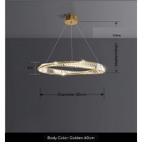 SE LED 60 OVELA  GOLD Φ60cm 3CCT REMOTE CONTROL 2 YEARS WARRANTY