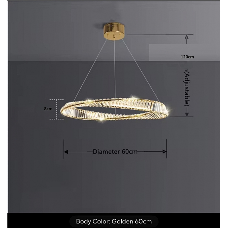 SE LED 60 OVELA  GOLD Φ60cm 3CCT REMOTE CONTROL 2 YEARS WARRANTY