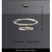 SE LED 60+80 OVELA  GOLD Φ60+80cm 3CCT REMOTE CONTROL 2 YEARS WARRANTY