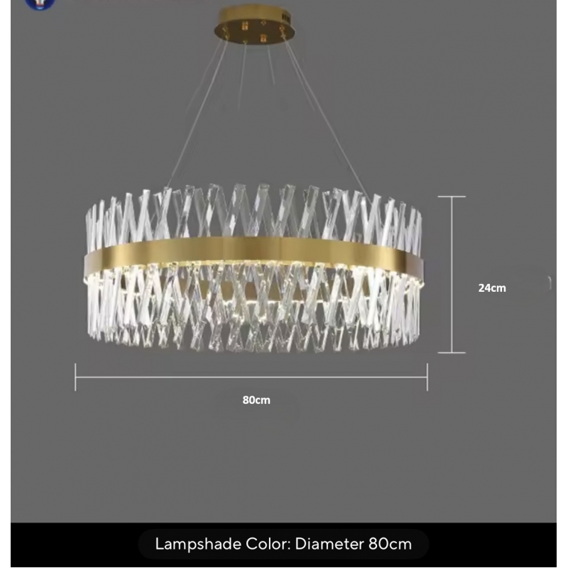 SE LED 80 TWILIGHT  CYCLE Φ80cm  GOLD 3CCT 3000K-6500Κ REMOTE CONTROL  2 YEARS WARRANTY