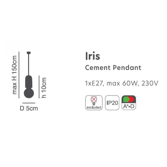 SE 149-GN IRIS PENDANT LAMP GREEN 1E2