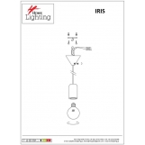 SE 149-GN IRIS PENDANT LAMP GREEN 1E2