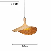 SE21-BA-5023 JUPE  PENDANT  BAMBO STEEL  50*23*120cm  E27  2 YEARS WARRANTY