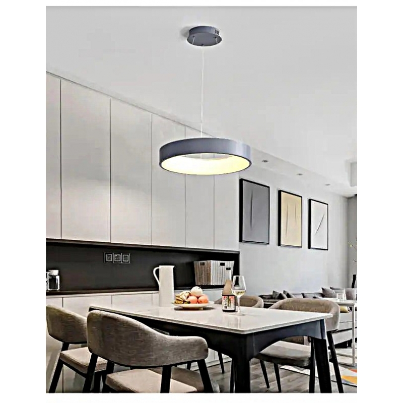 SE LED 32 ΚΑΙΤΟ GREY PENDANT 50x50x100cm 32W 3CCT WITH MEMORY IP20 2 YEARS WARRANTY A1