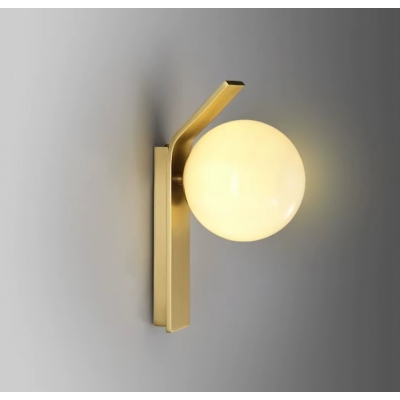 SE21-GM-15 KELIA WALL LAMP BRASS AND OPAL E14 12x15x22cm IP20 220V 2 YEARS WARRANTY Ε3