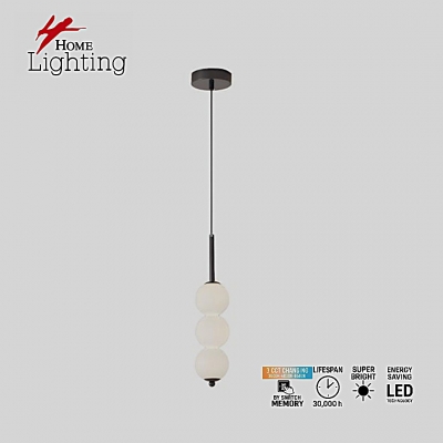 SE LED 120 LUNA TRIPLA BLACK Φ10CM  PENDANT  3CCT WITH MEMORY 2 YEARS WARRANTY
