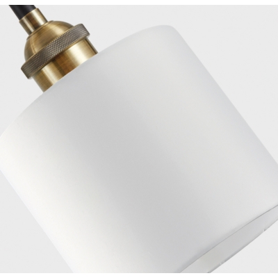 SE21-BR-10-BL1W-SH1 MAGNUM BRONZE White Fabric Wall Lamp+