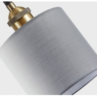 SE21-BR-10-BL1W-SH2 MAGNUM BRONZE Grey Fabric Wall Lamp+ SE21-BR-10-BL1W-SH2 MAGNUM BRONZE Grey Fabric Wall Lamp+