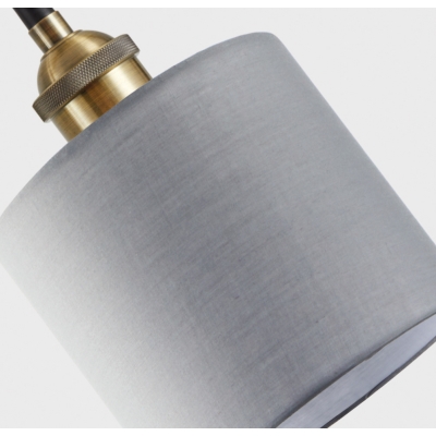 SE21-BR-10-BL1W-SH2 MAGNUM BRONZE Grey Fabric Wall Lamp+ SE21-BR-10-BL1W-SH2 MAGNUM BRONZE Grey Fabric Wall Lamp+