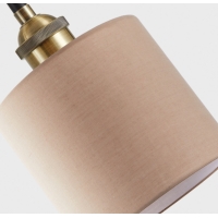 SE21-BR-10-BL1W-SH3 MAGNUM BRONZE Brown Fabric Wall Lamp+