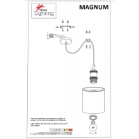 SE21-BR-10-5BL-SH123 MAGNUM FLEX White, Grey, Brown Shade Pendant +