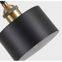 SE21-BR-10-BL1W-MS1  MAGNUM BRONZE Black Metal Shade Wall Lamp+