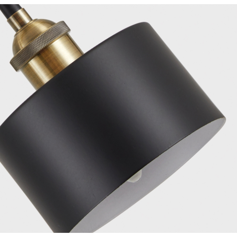 SE21-BR-10-BL1W-MS1  MAGNUM BRONZE Black Metal Shade Wall Lamp+
