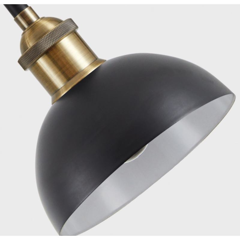 SE21-BR-10-3BL-MS123 MAGNUM FLEX Bronze Metal Pendant Black Metal Shade+ SE21-BR-10-3BL-MS123 MAGNUM FLEX Bronze Metal Pendant Black Metal Shade+