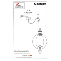 SE21-BR-10-3BL-GR12 MAGNUM FLEX Bronze Metal Pendant Black Metal Grid+