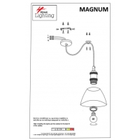 SE21-BR-10-5BL-MS123 MAGNUM FLEX Bronze Metal Pendant Black Metal Shade+