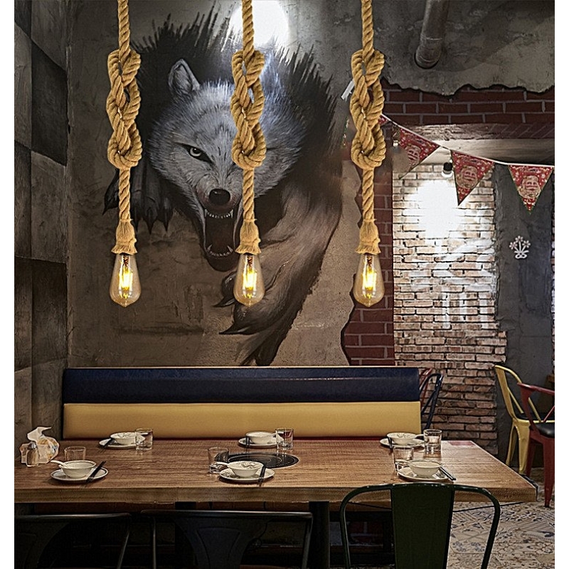 SE147-27-4 MAYA PENDANT LAMP ROPE+