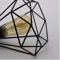 SE21-BL-33 MILA BLACK METAL GRID PENDANT Δ3