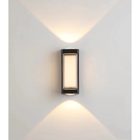 SE LED 180 MODO ROUND OUTDOOR WALL LAMP BLACK 6+6W 3000K