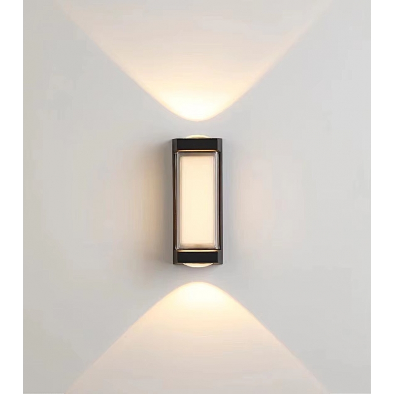 SE LED 180 MODO ROUND OUTDOOR WALL LAMP BLACK 6+6W 3000K