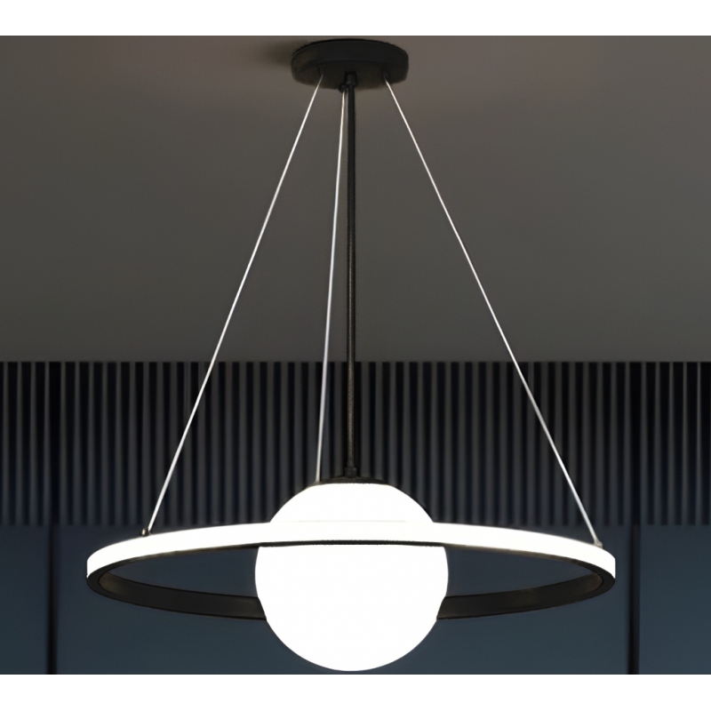 SE LED 50 PAULA PENDANT BLACK 24W 3CCT+E14 40x100cm IP20 220V 2 YEARS WARRANTY Α2