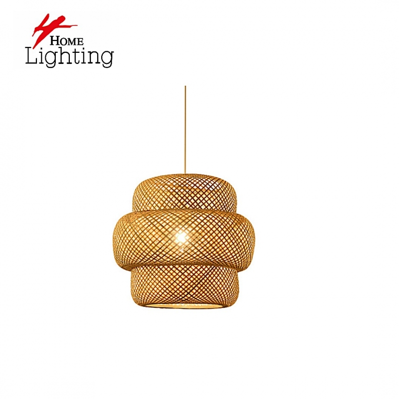 SE21-BA-30 POT  PENDANT  BAMBOO STEEL  30*30*120cm, E27 2 YEARS WARRANTY