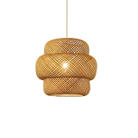 SE21-BA-30 POT  PENDANT  BAMBOO STEEL  30*30*120cm, E27 2 YEARS WARRANTY