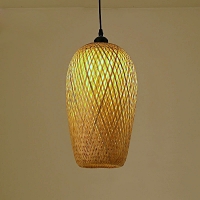 SE21-BA-30 PUMP PENDANT  BAMBOO STEEL  30*30*120cm  E27  2 YEARS WARRANTY