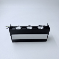 SE LED 105 QUADRA BLACK OUTDOOR WALL LAMP 6+4W 3000K 2 YEARS WARRANTY