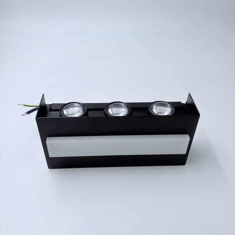 SE LED 105 QUADRA BLACK OUTDOOR WALL LAMP 6+4W 3000K 2 YEARS WARRANTY