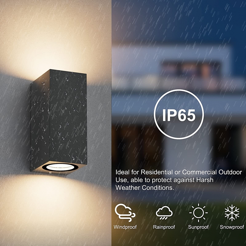 SE-WL-S1-DG CUADRO DOWN WALL LAMP GU10 DARK GREY BODY ALUMINIUM SE-WL-S1-DG CUADRO DOWN WALL LAMP GU10 DARK GREY BODY ALUMINIUM