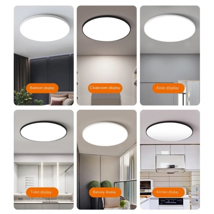 SE LED 47 RONDO BLACK CEILING 48W 3CCT 2 YEARS WARRANTY