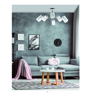 KQ 2654/6 SHIRO CHROME AND WHITE PENDANT 1Ε3 KQ 2654/6 SHIRO CHROME AND WHITE PENDANT 1Ε3