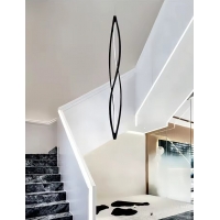 SE LED 100 SIGMA PENDANT BLACK 48W 3CCT 20x100cm IP20 220V 2 YEARS WARRANTY Α1