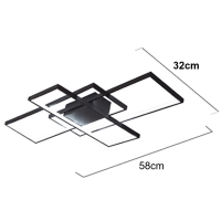 SE LED 4 TESSERA BLACK 58*32*10cm 3CCT WITH MEMORY 28W IP20 2 YEARS WARRANTY SE LED 4 TESSERA BLACK 58*32*10cm 3CCT WITH MEMORY 28W IP20 2 YEARS WARRANTY